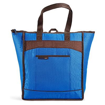 RACHEL RAY<sup>&reg;</sup> Thermal Tote - This easy to carry, large, soft cooler bag is foldable measuring 18.5in x 6in x 16.5in. The thermal insulated leak proof design can carry up to 10 gallons in weight.